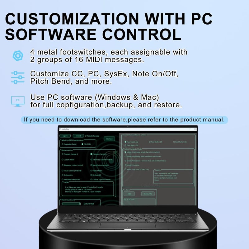 sbujuetc وحدة تحكم MIDI لاسلكية M-VAVE Chocolate Plus القابلة للبرمجة مع 4 أزرار محمولة وقابلة لإعادة الشحن - Image 5